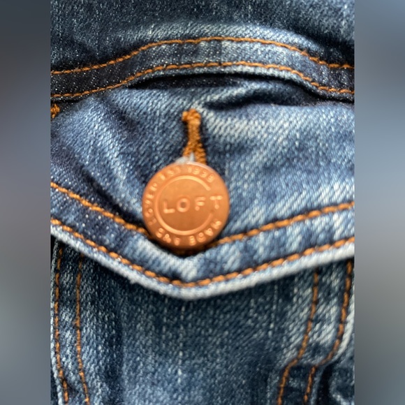 Medium wash jean jacket from loft like new - Picture 7 of 11